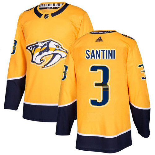 Cheap Adidas Nashville Predators 3 Steven Santini Yellow Home Authentic Stitched Youth NHL Jersey